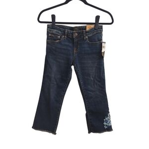 POLO RALPH LAUREN Blue Girls Chrystie Kick Flare Crop Jeans